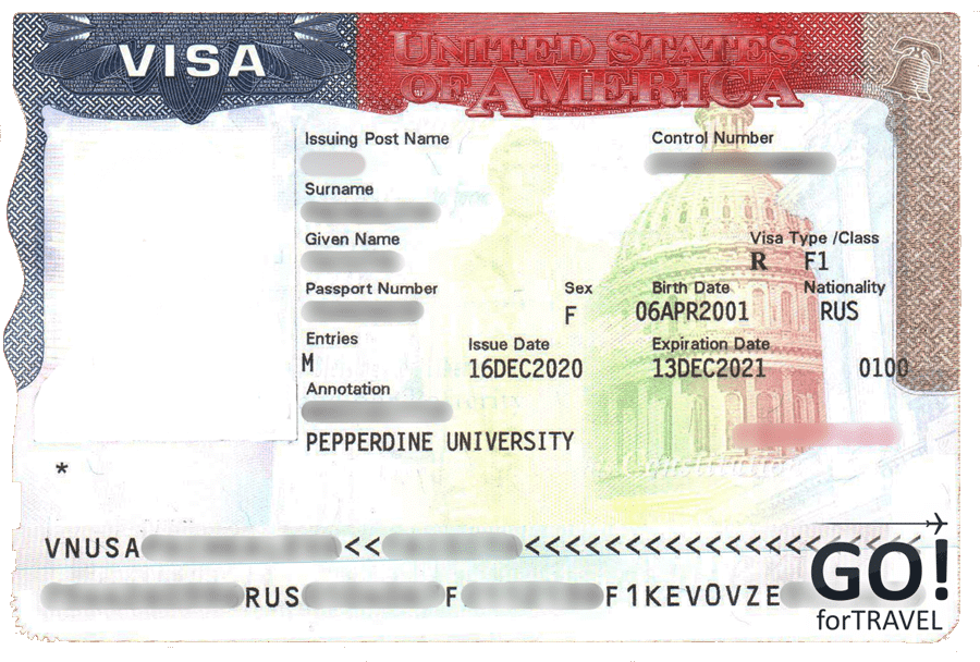 Студенческая виза в США F-1 для граждан России